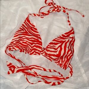 Zebra Print Bikini Top